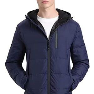 Valuker Men's Down Puffer Jacket With Hood 90% Down Coat Puffer Jacket Hooded